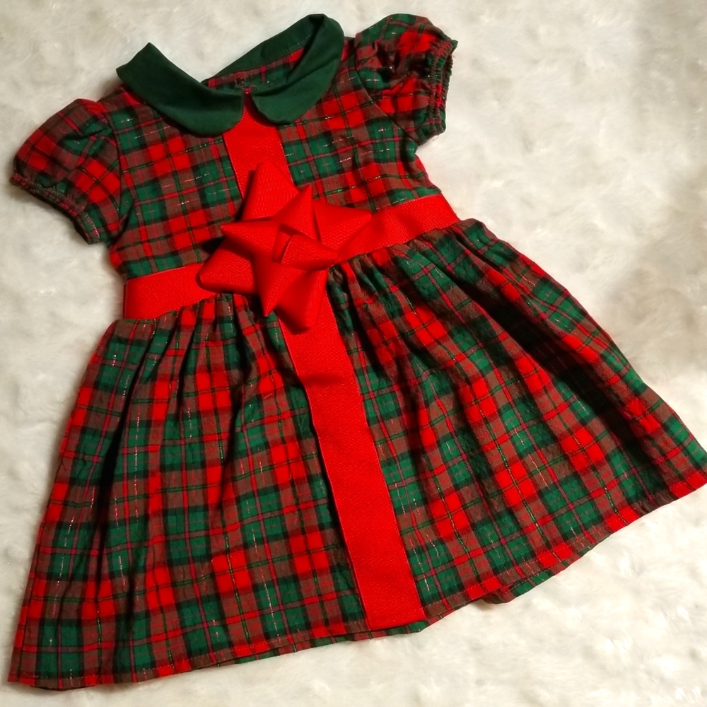 Plaid Christmas present dress
